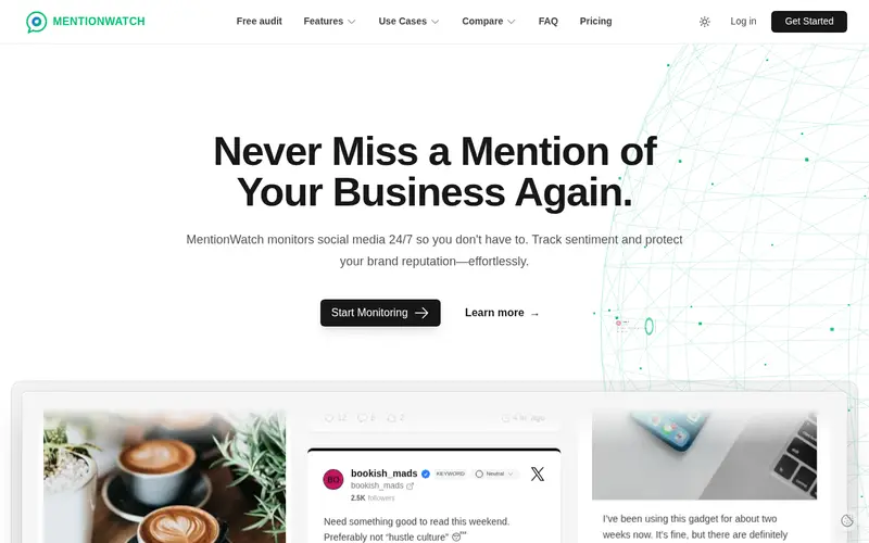 MentionWatch website