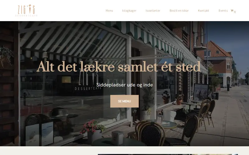 Zig'is Dessertcafé website